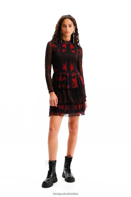 Desigual Colombia pagina oficial - ropa 4802L839 mujer Desigual metro. vestido corto plisado de christian lacroix