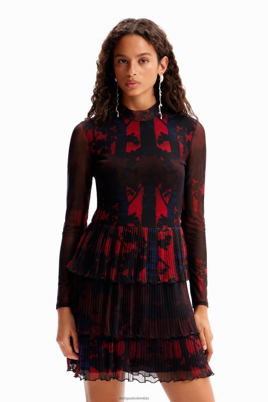 Desigual Colombia pagina oficial - ropa 4802L839 mujer Desigual metro. vestido corto plisado de christian lacroix