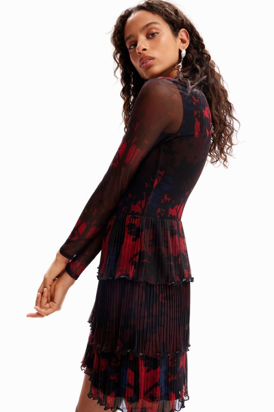 Desigual Colombia pagina oficial - ropa 4802L839 mujer Desigual metro. vestido corto plisado de christian lacroix