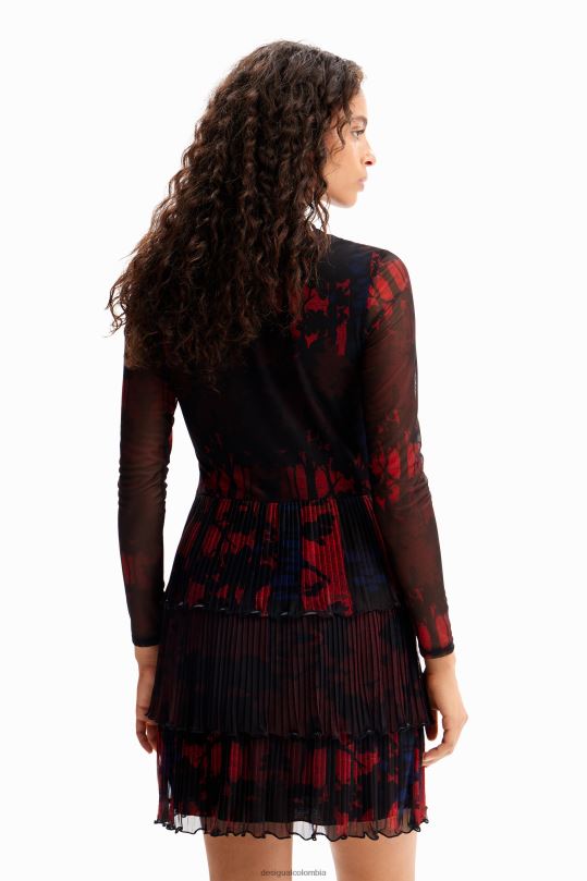 Desigual Colombia pagina oficial - ropa 4802L839 mujer Desigual metro. vestido corto plisado de christian lacroix
