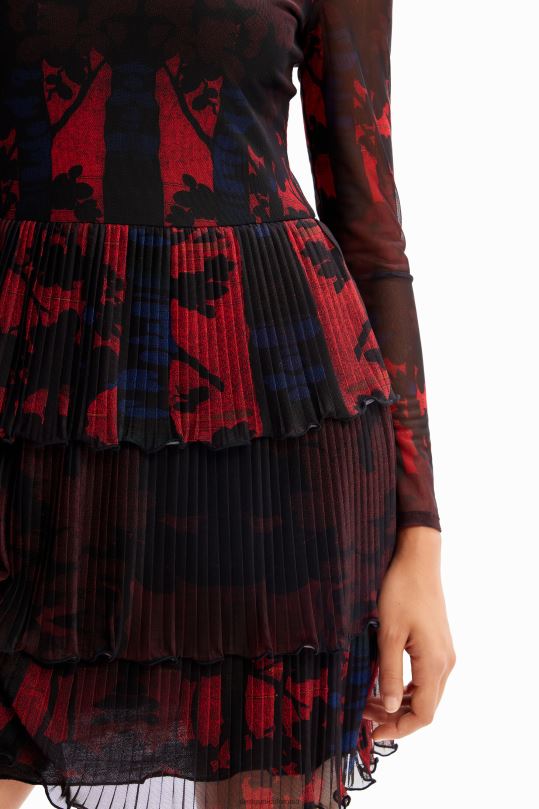 Desigual Colombia pagina oficial - ropa 4802L839 mujer Desigual metro. vestido corto plisado de christian lacroix