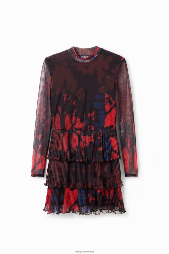 Desigual Colombia pagina oficial - ropa 4802L839 mujer Desigual metro. vestido corto plisado de christian lacroix