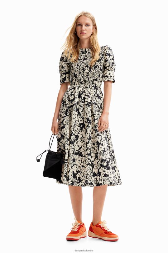 Desigual zapatos Colombia - ropa 4802L83 mujer Desigual vestido midi floral