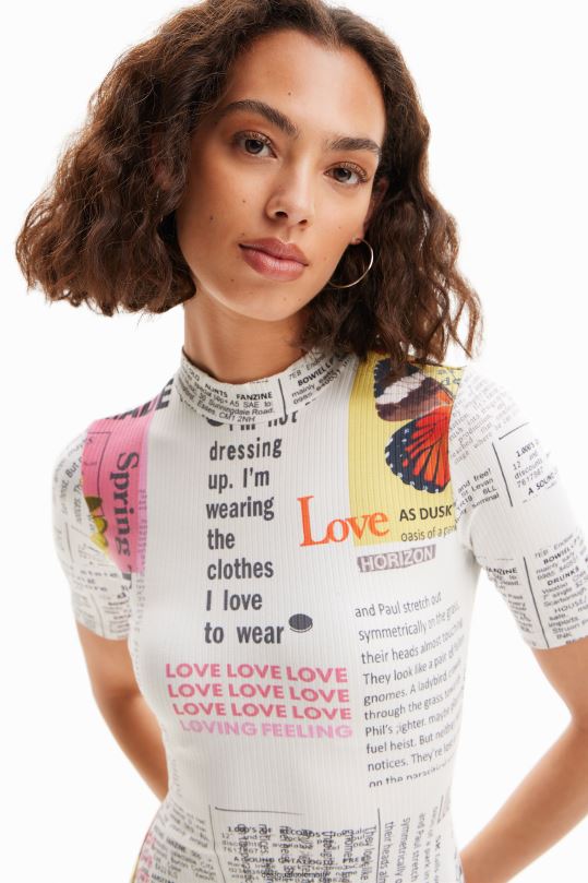 Desigual Colombia - ropa 4802L845 mujer Desigual vestido skater corto tipo periódico