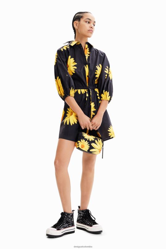 ropa 4802L862 mujer Desigual metro. vestido camisero con margaritas de christian lacroix - Desigual sale damen