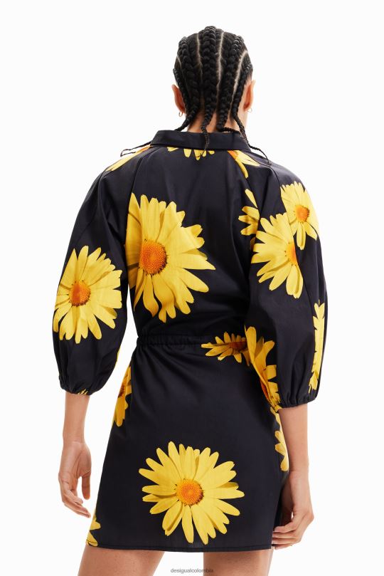 ropa 4802L862 mujer Desigual metro. vestido camisero con margaritas de christian lacroix - Desigual sale damen