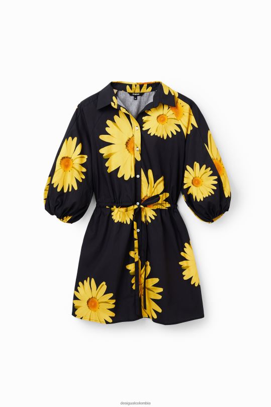 ropa 4802L862 mujer Desigual metro. vestido camisero con margaritas de christian lacroix - Desigual sale damen