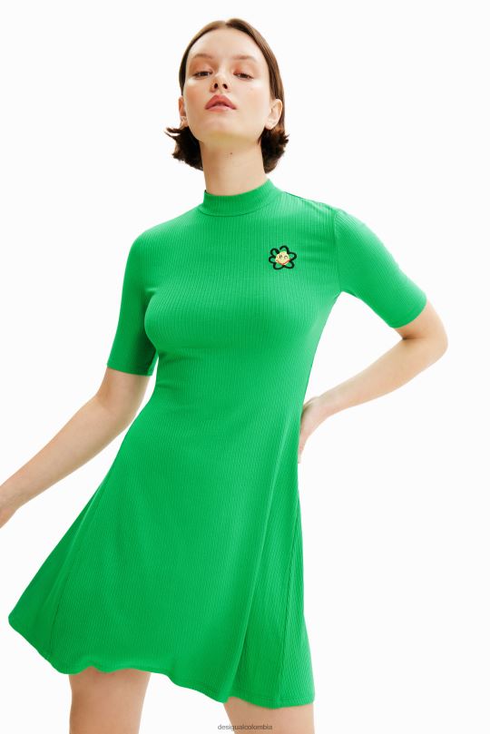 ropa 4802L863 mujer Desigual vestido skater corto con flores - Desigual sales online
