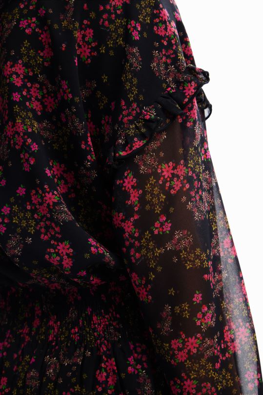 ropa 4802L86 mujer Desigual vestido corto de gasa floral - Desigual Colombia rebajas