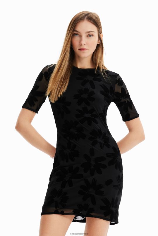 Desigual Colombia pagina oficial - ropa 4802L883 mujer Desigual vestido corto y delgado con flores