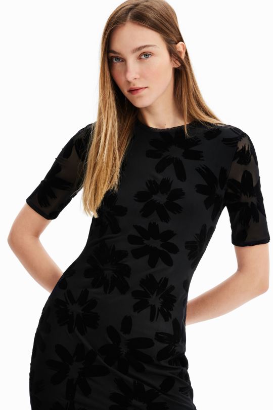 Desigual Colombia pagina oficial - ropa 4802L883 mujer Desigual vestido corto y delgado con flores