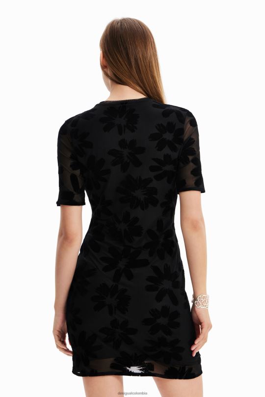 Desigual Colombia pagina oficial - ropa 4802L883 mujer Desigual vestido corto y delgado con flores