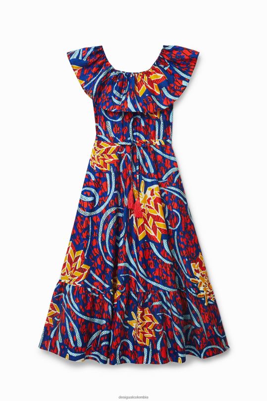 blusas Desigual bogota - ropa 4802L890 mujer Desigual vestido midi con volantes de stella jean
