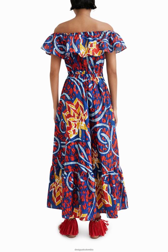 blusas Desigual bogota - ropa 4802L890 mujer Desigual vestido midi con volantes de stella jean