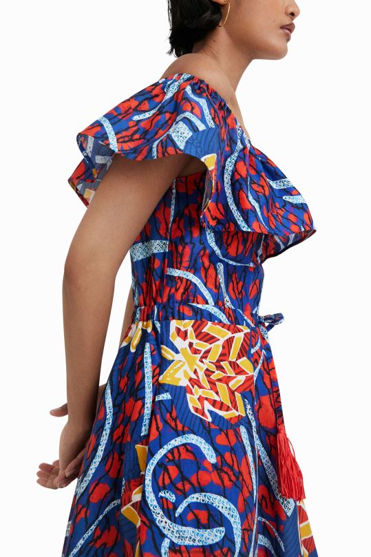 blusas Desigual bogota - ropa 4802L890 mujer Desigual vestido midi con volantes de stella jean