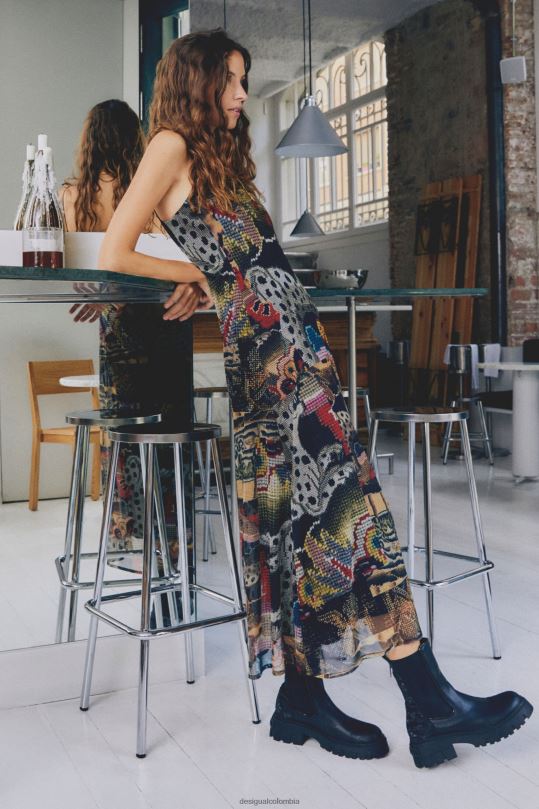 ropa 4802L91 mujer Desigual metro. vestido midi tapizado de christian lacroix - Desigual sale damen