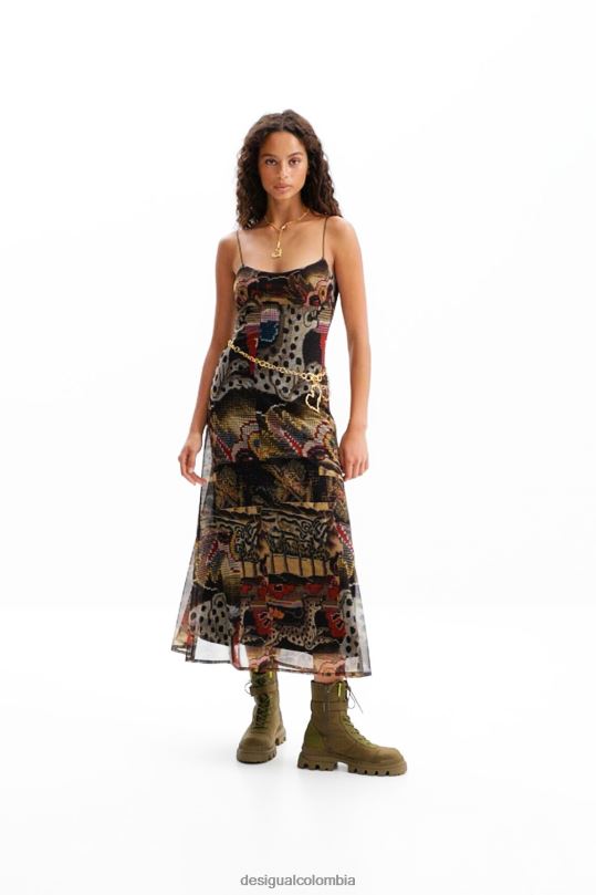 ropa 4802L91 mujer Desigual metro. vestido midi tapizado de christian lacroix - Desigual sale damen