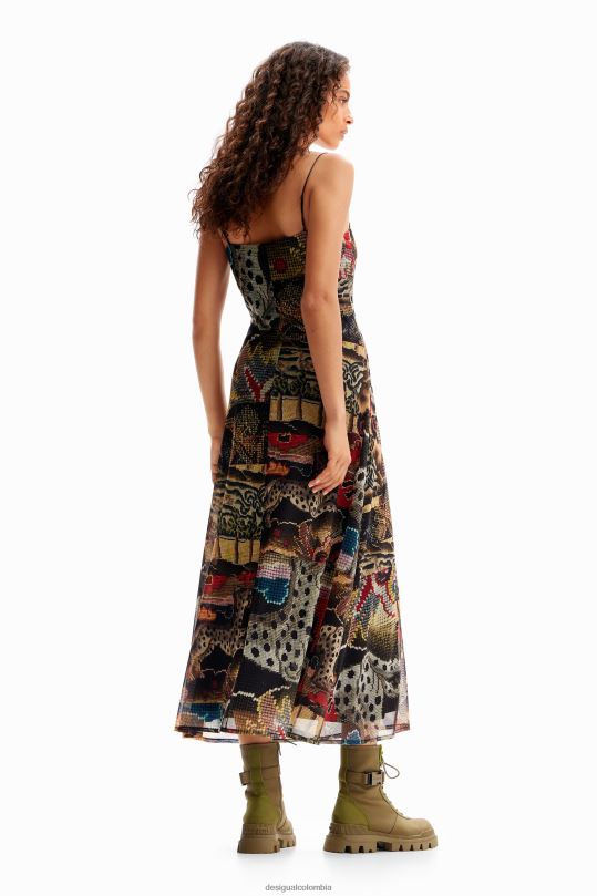 ropa 4802L91 mujer Desigual metro. vestido midi tapizado de christian lacroix - Desigual sale damen