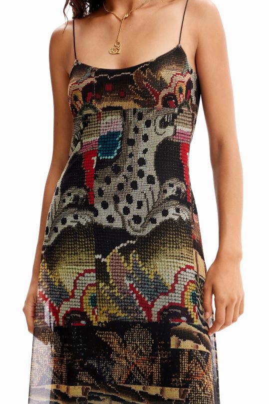 ropa 4802L91 mujer Desigual metro. vestido midi tapizado de christian lacroix - Desigual sale damen