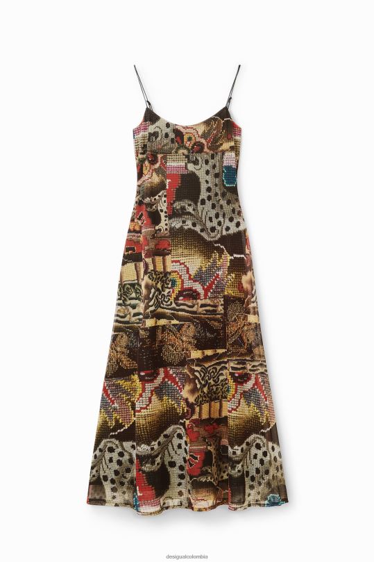 ropa 4802L91 mujer Desigual metro. vestido midi tapizado de christian lacroix - Desigual sale damen