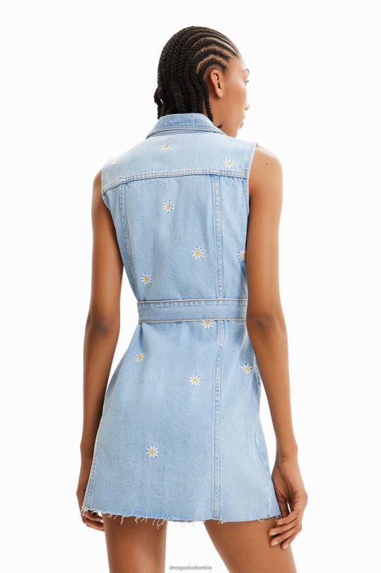 Desigual zapatos Colombia - ropa 4802L931 mujer Desigual vestido corto de mezclilla con margaritas