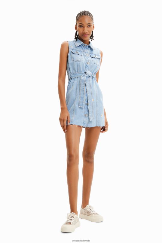 Desigual zapatos Colombia - ropa 4802L931 mujer Desigual vestido corto de mezclilla con margaritas