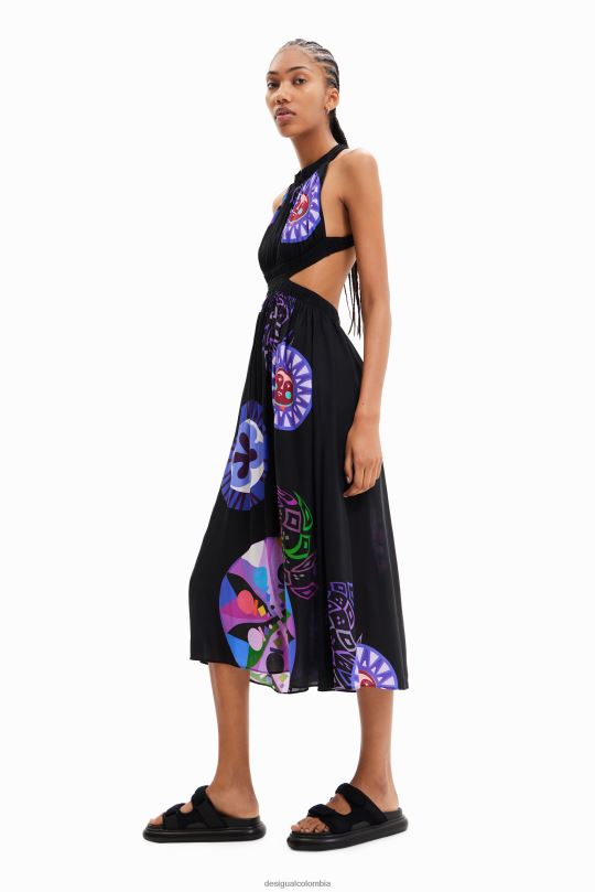 blusas Desigual bogota - ropa 4802L932 mujer Desigual metro. vestido midi con aberturas de christian lacroix