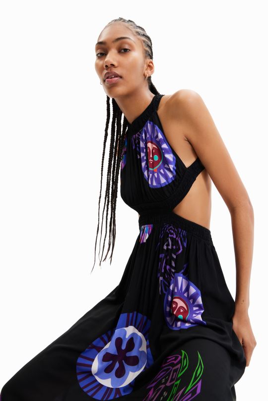 blusas Desigual bogota - ropa 4802L932 mujer Desigual metro. vestido midi con aberturas de christian lacroix