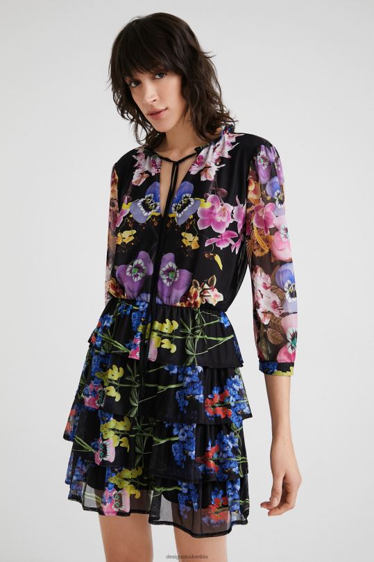 ropa 4802L949 mujer Desigual metro. vestido de orquídeas de christian lacroix - Desigual Colombia Medellín