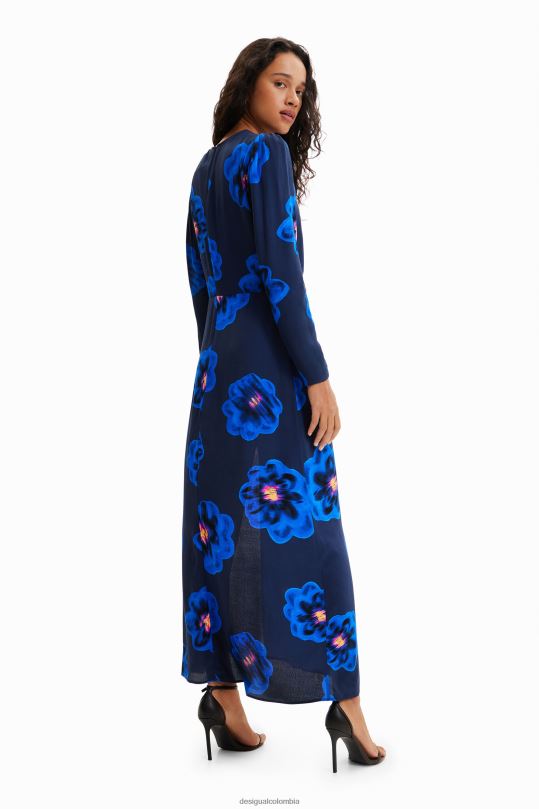 Desigual Colombia pagina oficial - ropa 4802L957 mujer Desigual vestido largo con abertura floral