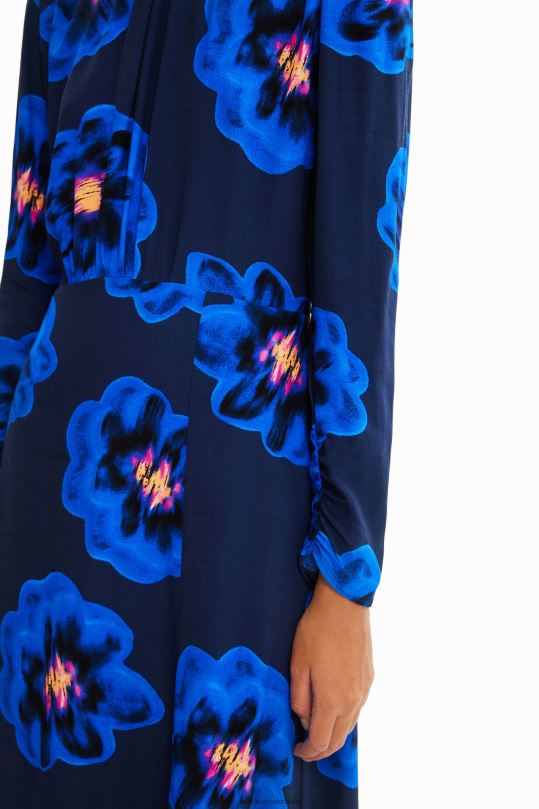 Desigual Colombia pagina oficial - ropa 4802L957 mujer Desigual vestido largo con abertura floral