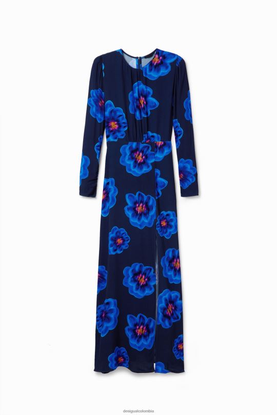 Desigual Colombia pagina oficial - ropa 4802L957 mujer Desigual vestido largo con abertura floral