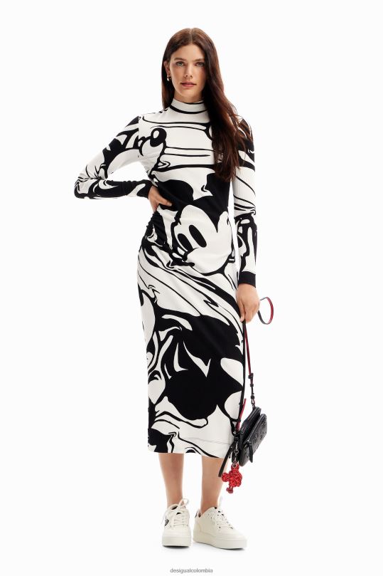 Desigual Colombia pagina oficial - ropa 4802L984 mujer Desigual vestido midi mickey