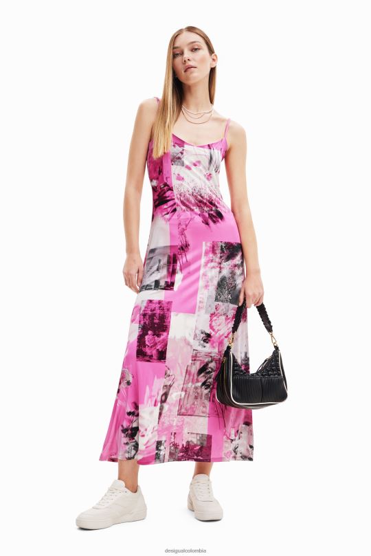 Desigual Colombia - ropa 4802L985 mujer Desigual vestido lencero midi collage