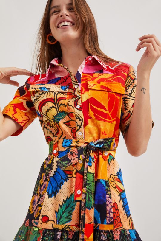 Desigual zapatos Colombia - ropa 4802L989 mujer Desigual metro. vestido camisero de christian lacroix
