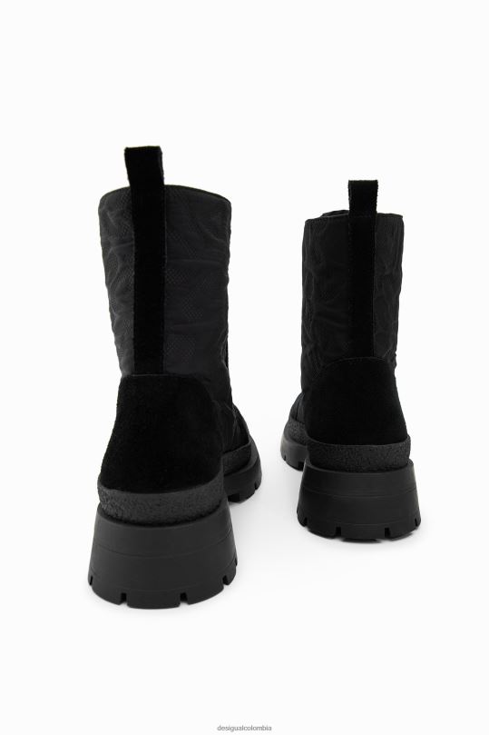 calzado 4802L641 mujer Desigual botas con cordones y efecto de leopardo - Desigual shop