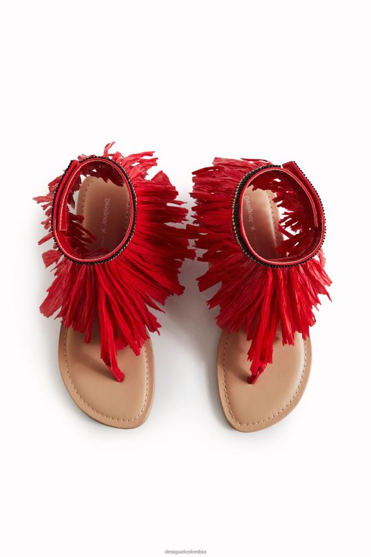 Desigual zapatos Colombia - calzado 4802L1471 mujer Desigual sandalia plana con flecos stella jean