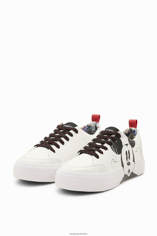 calzado 4802L1023 mujer Desigual zapatillas craqueladas de mickey mouse de disney - Desigual Colombia rebajas