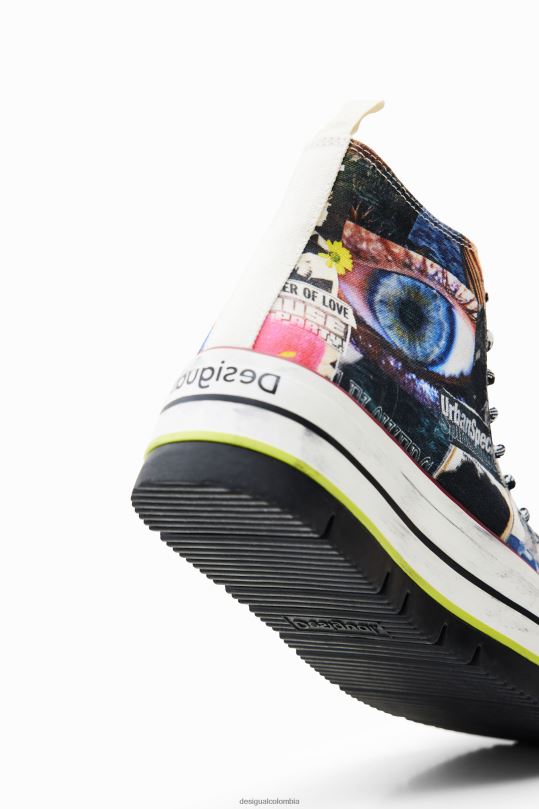 calzado 4802L1464 mujer Desigual tenis altos con plataforma y collage - Desigual sales online