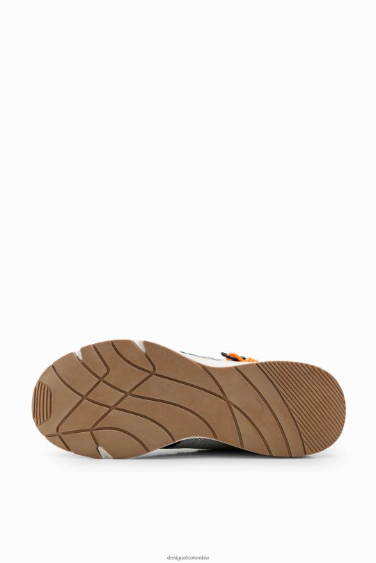 calzado 4802L1466 mujer Desigual zapatillas deportivas con patchwork y cremallera - Desigual shop