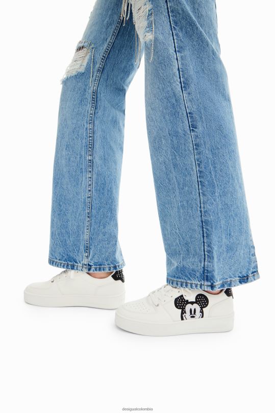 Desigual Colombia pagina oficial - calzado 4802L1467 mujer Desigual zapatillas con tachuelas de mickey mouse de disney