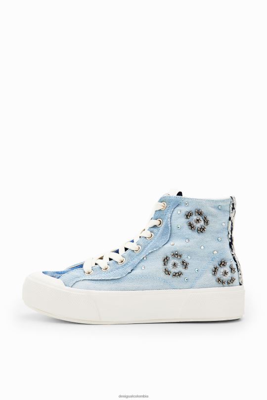 Desigual Colombia - calzado 4802L1469 mujer Desigual zapatillas altas de mezclilla