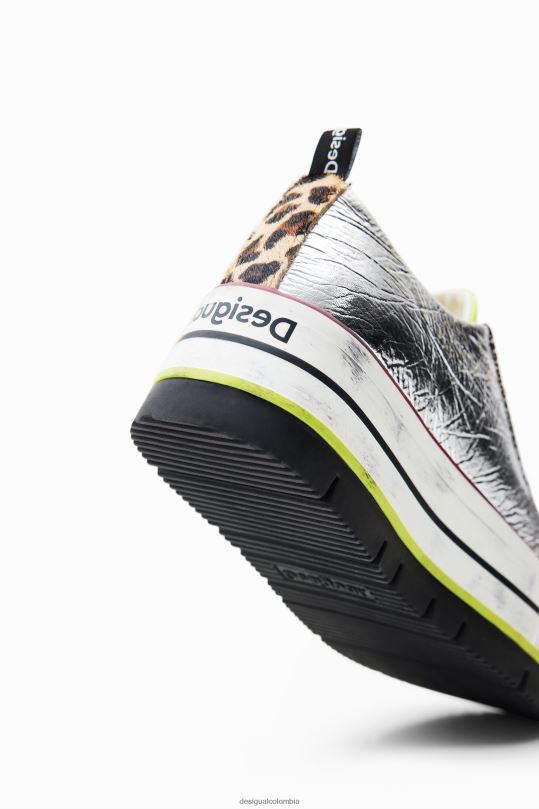 Desigual zapatos Colombia - calzado 4802L1472 mujer Desigual zapatillas bajas con plataforma y parche