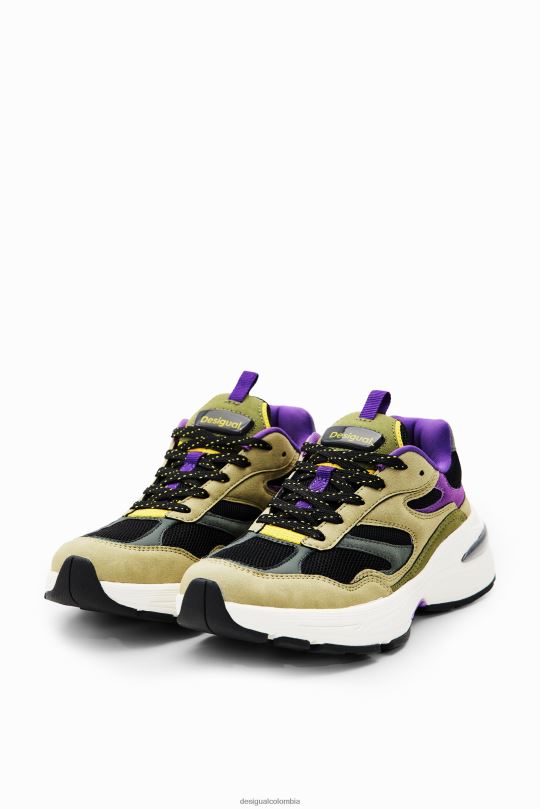 calzado 4802L1478 mujer Desigual zapatillas deportivas con patchwork - Desigual shop