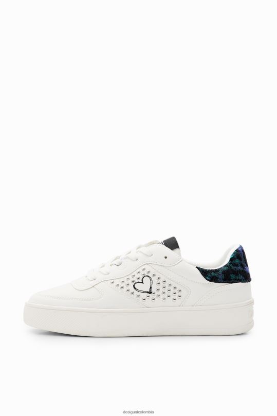 Desigual Colombia - calzado 4802L1481 mujer Desigual zapatillas con plataforma y corazones