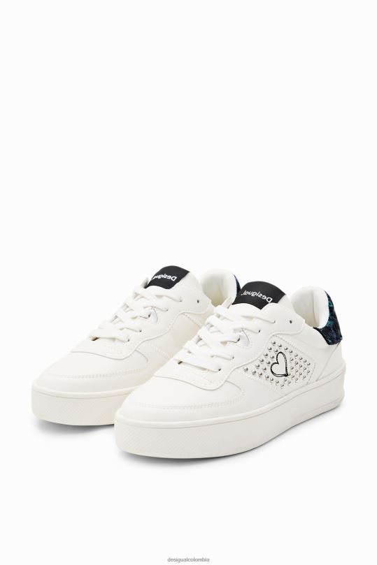 Desigual Colombia - calzado 4802L1481 mujer Desigual zapatillas con plataforma y corazones