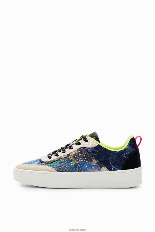 Desigual Colombia bolsos - calzado 4802L1482 mujer Desigual zapatillas con plataforma y patchwork