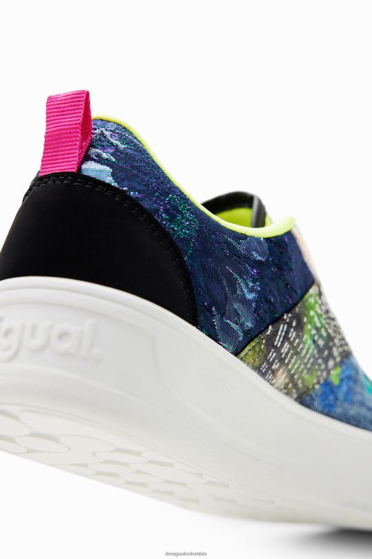 Desigual Colombia bolsos - calzado 4802L1482 mujer Desigual zapatillas con plataforma y patchwork