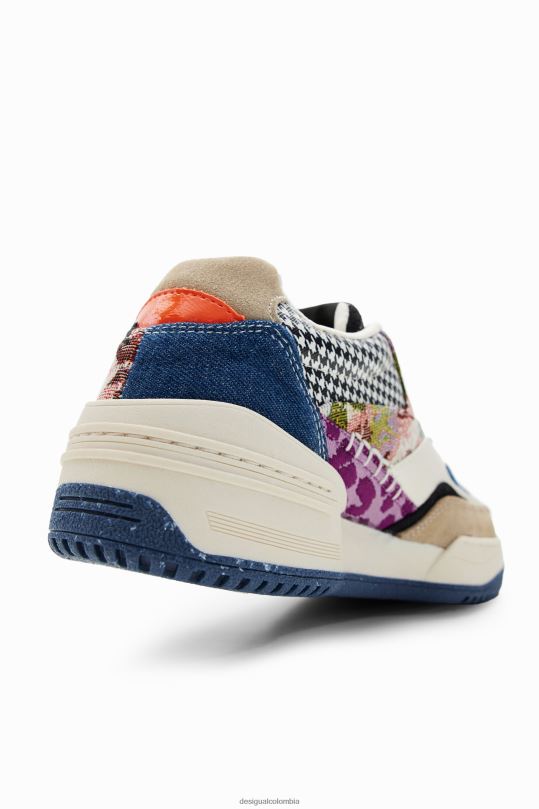blusas Desigual bogota - calzado 4802L1485 mujer Desigual zapatillas retro gruesas con patchwork