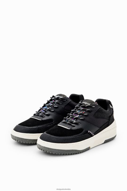 calzado 4802L1486 mujer Desigual zapatillas retro gruesas con patchwork - Desigual Colombia rebajas